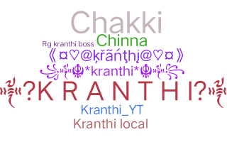 နာမ်မြောက်မည့်အမည် - Kranthi