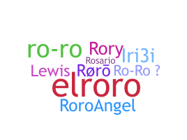 နာမ်မြောက်မည့်အမည် - Roro