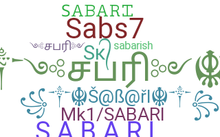 နာမ်မြောက်မည့်အမည် - Sabari