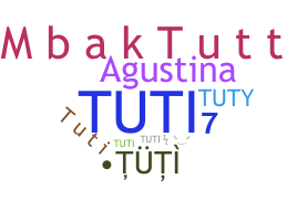 နာမ်မြောက်မည့်အမည် - Tuti
