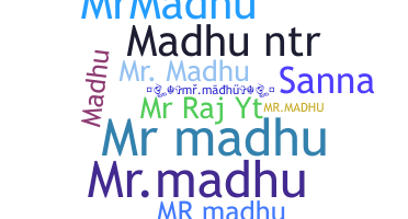 နာမ်မြောက်မည့်အမည် - Mrmadhu