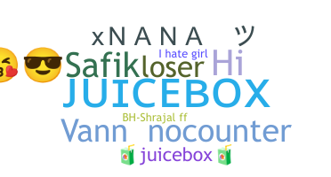 နာမ်မြောက်မည့်အမည် - Juicebox